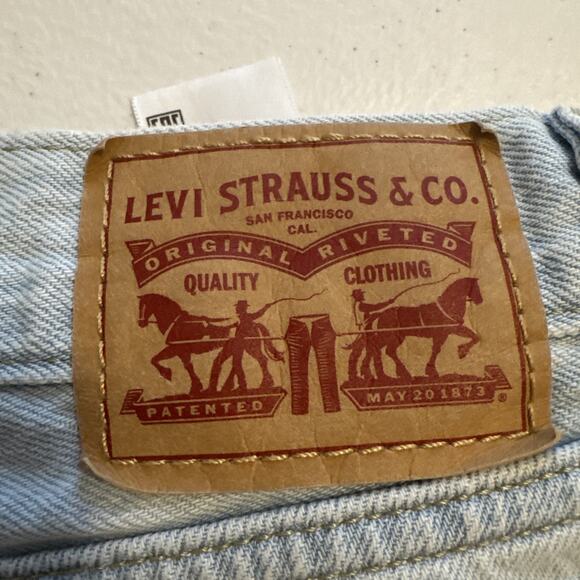 Levi Strauss low pro straight blue washed denim jeans women size 31 - Picture 3 of 7